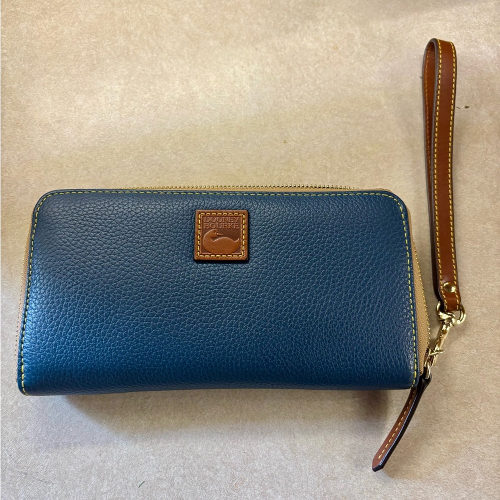 Dooney & Bourke Pebble Grain Large Zip
Around Wristlet